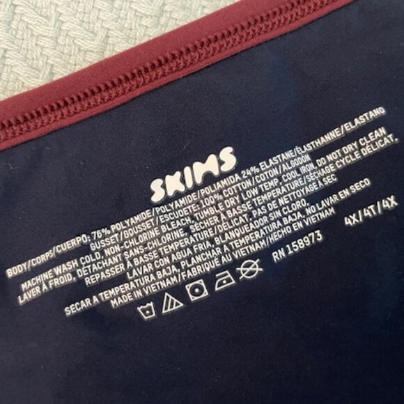 NWT SKIMS Everybody High Rise Bikini Navy Size 4x Make Your Own Bundle  $20 NEW - Picture 13 of 15